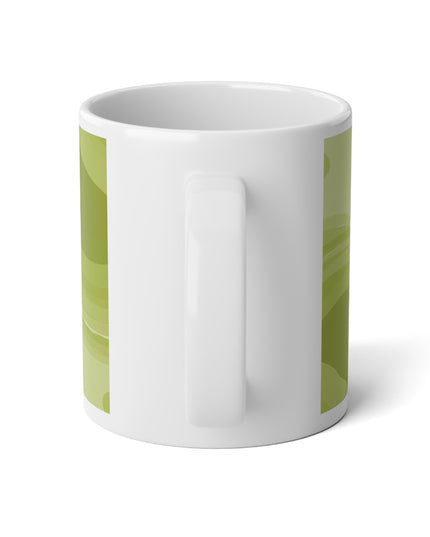 Lemon Wavey 20 oz White Glossy Jumbo Mug
