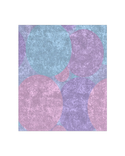 Pastel Purple and Mauve Patches 50" x 60" Crushed Velvet Blanket