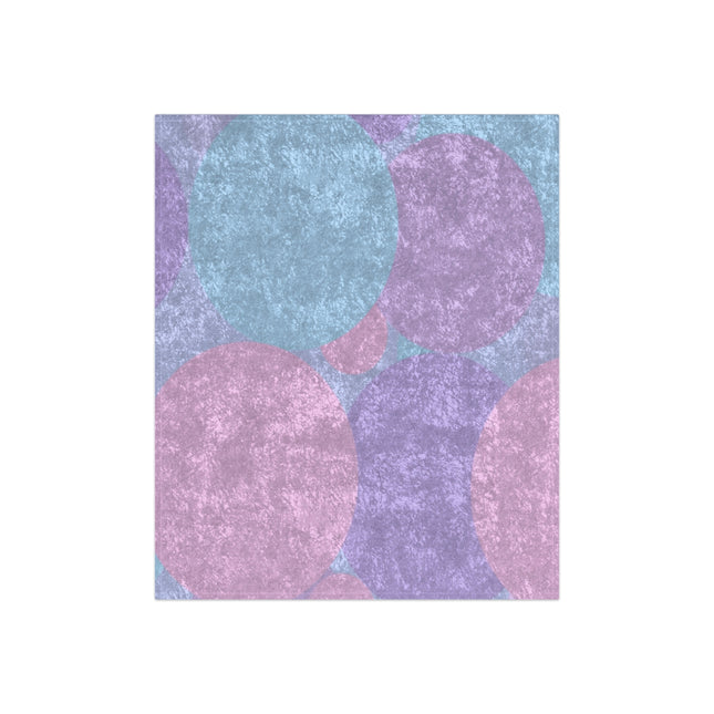 Pastel Purple and Mauve Patches 50" x 60" Crushed Velvet Blanket