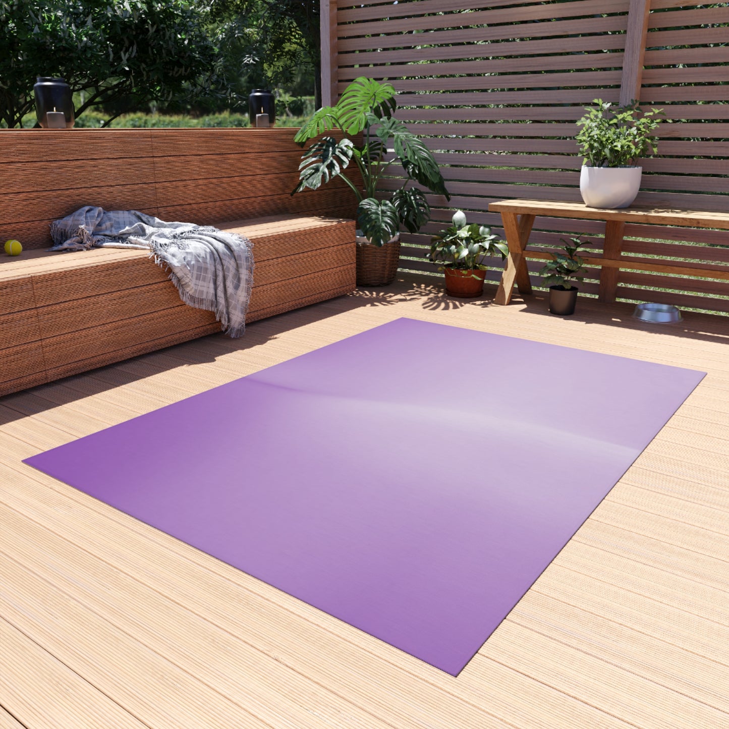 Purple Golden Fade Outdoor Rug, 60" x 84"