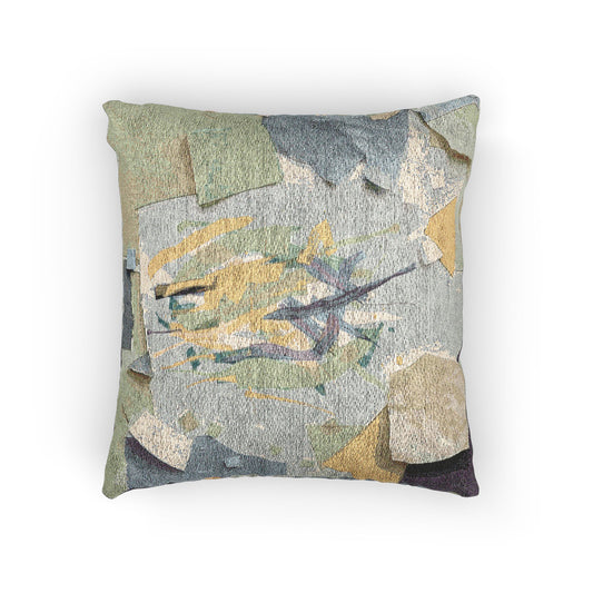 Lemongrass Paper Paint Woven Pillow, 17" x 18"