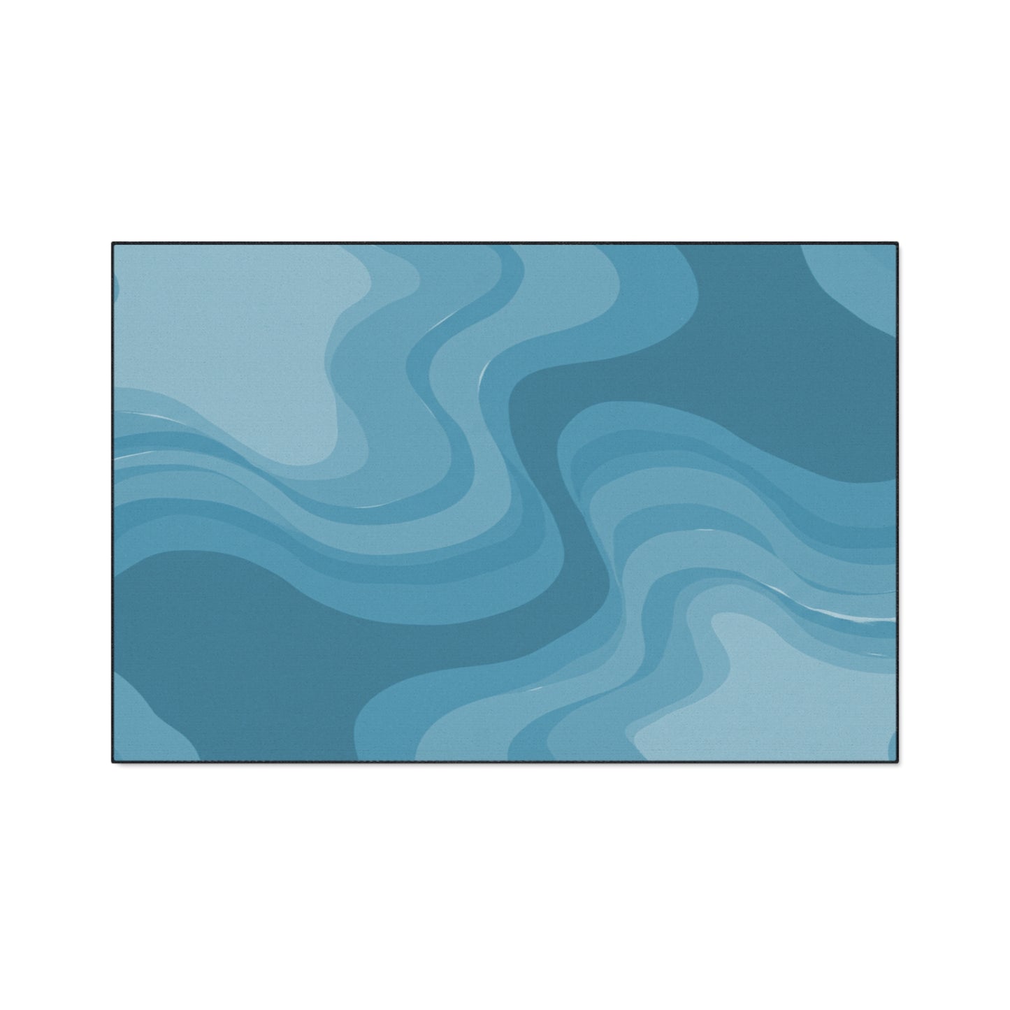 Sky Blue Wavey 48" x 72" Heavy Duty Floor Mat