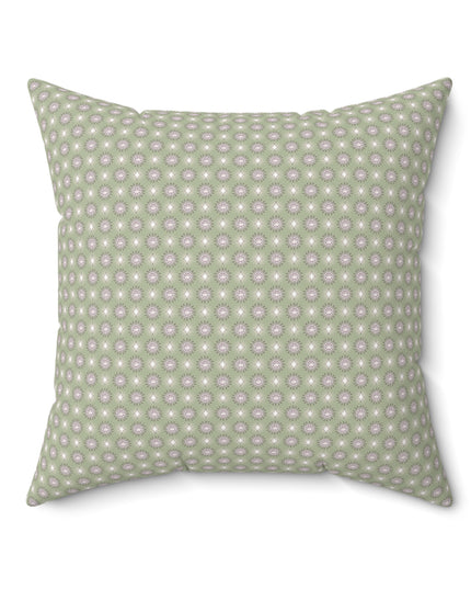 Olive Star-crossed Bodies Faux Suede Square Pillow, 20" x 20"