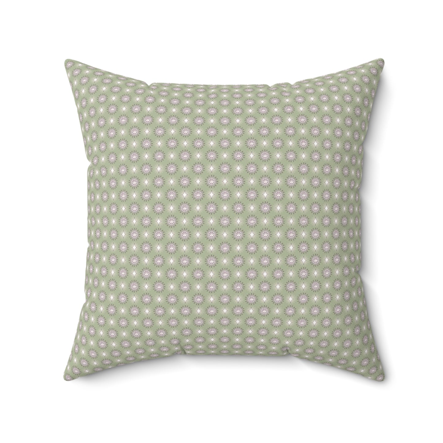 Olive Star-crossed Bodies Faux Suede Square Pillow, 20" x 20"