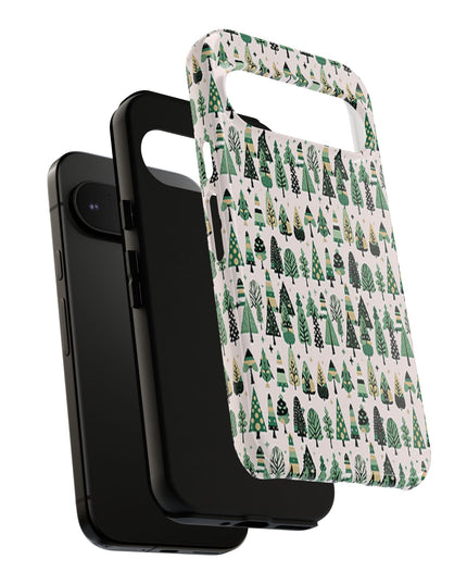 Mini Vintage Green Trees Google Pixel 9 Pro Tough Cases
