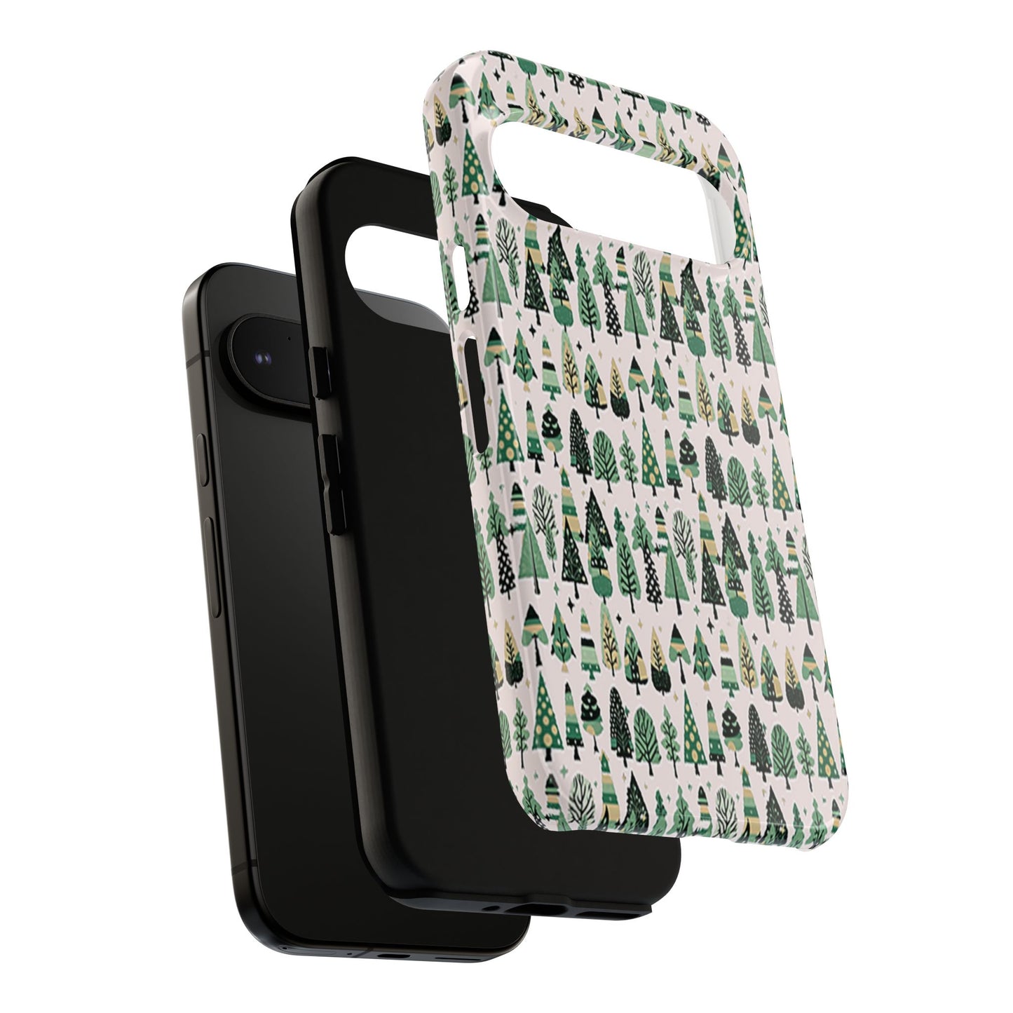 Mini Vintage Green Trees Google Pixel 9 Pro Tough Cases