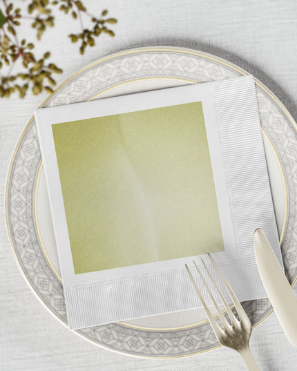 Lemon Fade White Coined Napkins, 6.5" x 6.5"