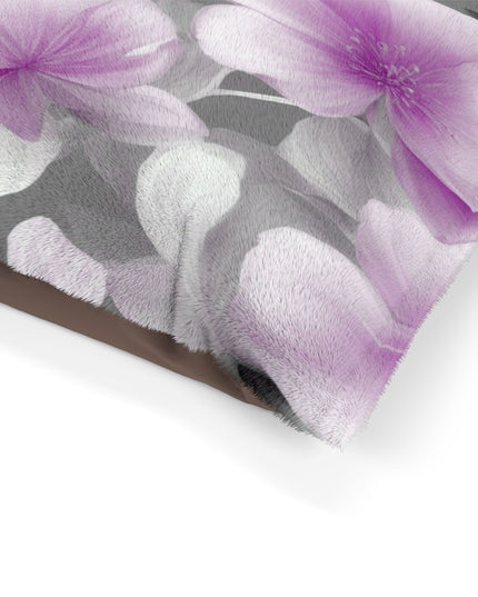 Purple Blossom Floral Bunch Pet Bed, 28" × 18"