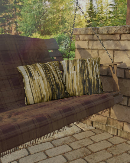 Striped Light Brown Pastel 16" x 16" Outdoor Pillow