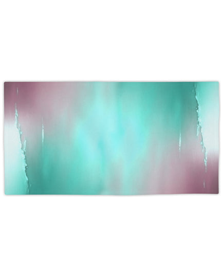 Green Sea Lavender Fog Beach Towel, 24" x 44"