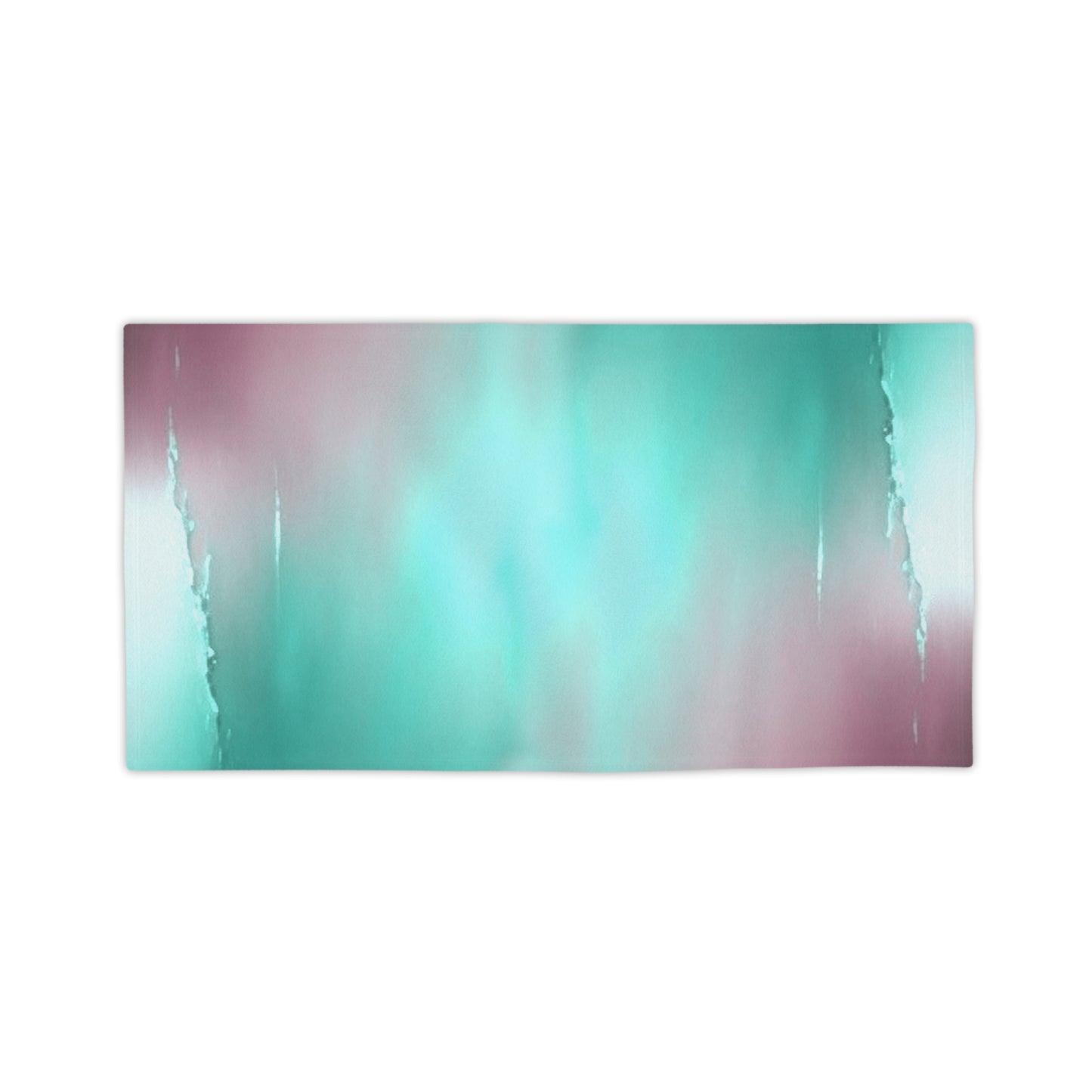 Green Sea Lavender Fog Beach Towel, 24" x 44"