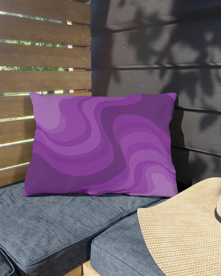 Wavey Purple Wavey 20" x 14" Outdoor Pillow