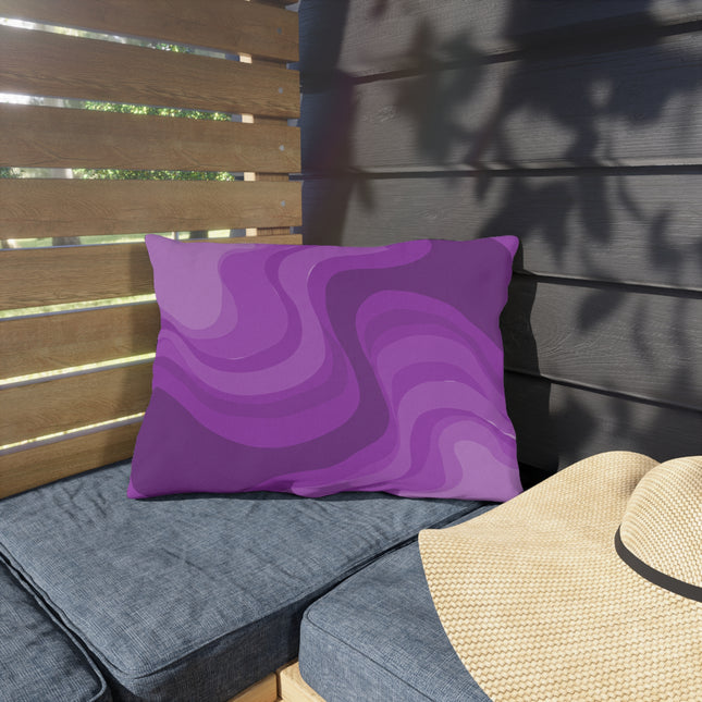 Wavey Purple Wavey 20" x 14" Outdoor Pillow