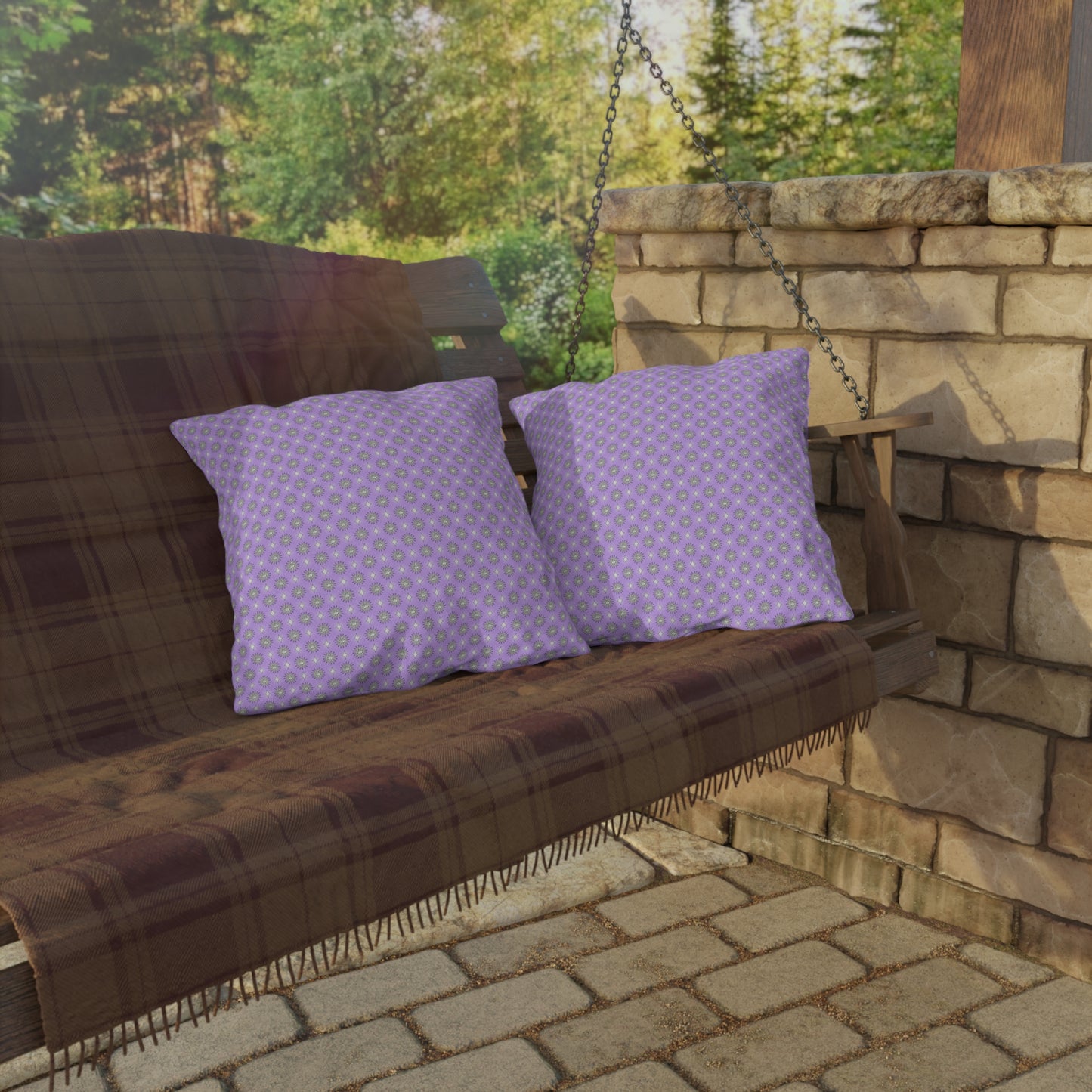 Lavender Star-crossed Bodies 18" x 18" Outdoor Pillow