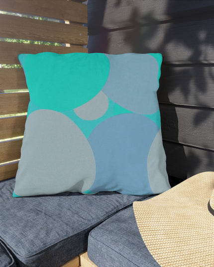 Pastel Tan and Tif Patches 20" x 20" Outdoor Pillows