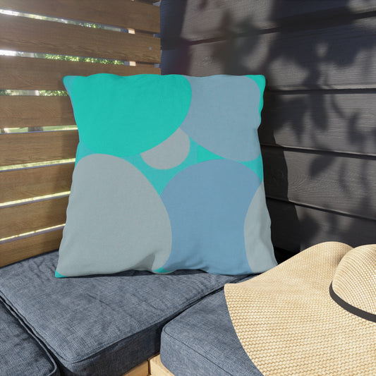 Pastel Tan and Tif Patches 20" x 20" Outdoor Pillows