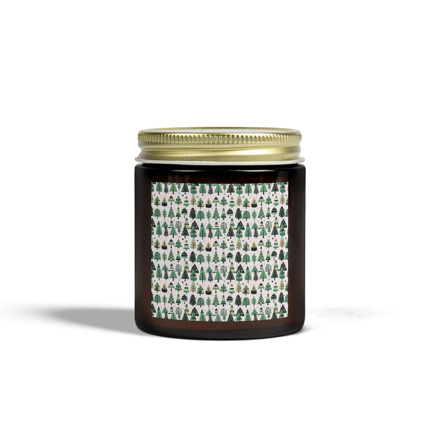 Mini Vintage Green Trees Scented Candles, Coconut Apricot Wax (4oz)