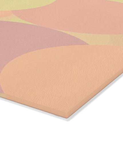 Pastel Hot Peach Patches 8" x 11" Glass Cutting Board
