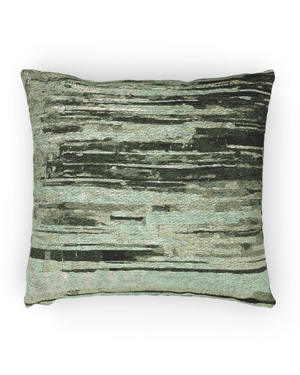 Striped Mint Pastel Woven Pillow, 17" x 18"