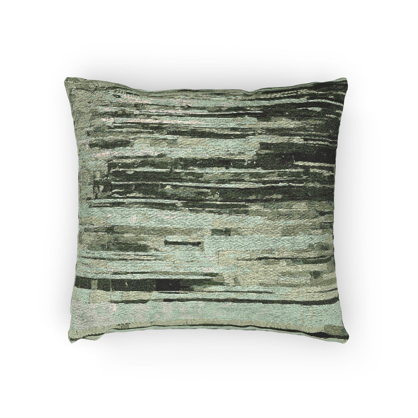 Striped Mint Pastel Woven Pillow, 17" x 18"