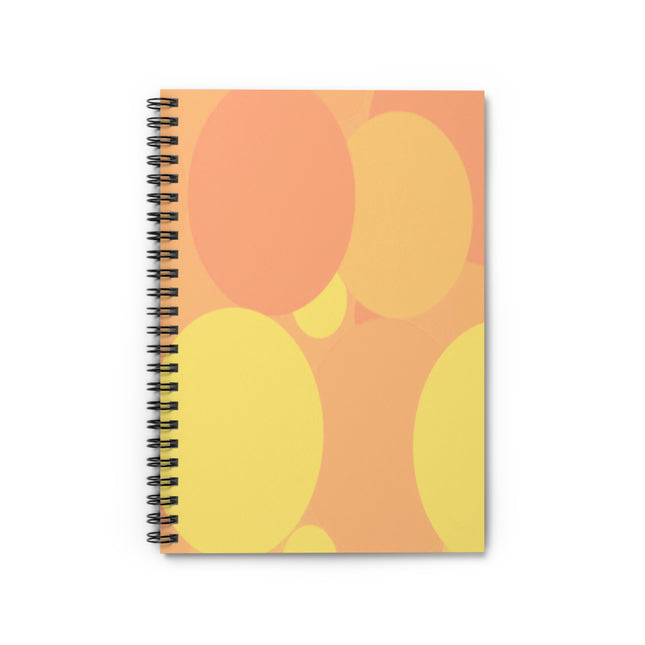 Pastel Bright Oranges Patches Spiral Notebook - Ruled Line, 6" x 8", 118 pages