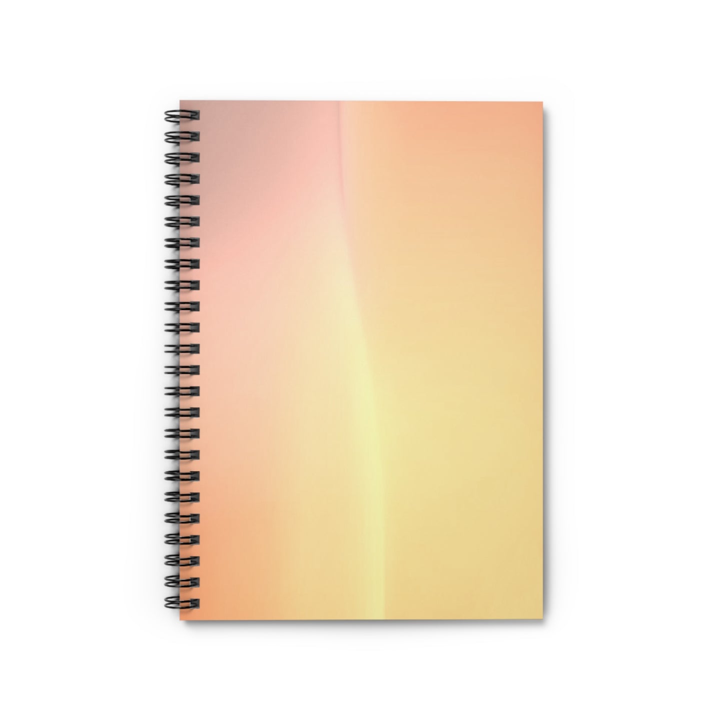 Hot Peach Fade Wavey Spiral Notebook - Ruled Line, 6" x 8", 118 pages