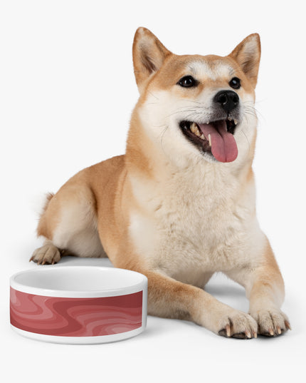 Power Red Wavey 16 oz Pet Bowl