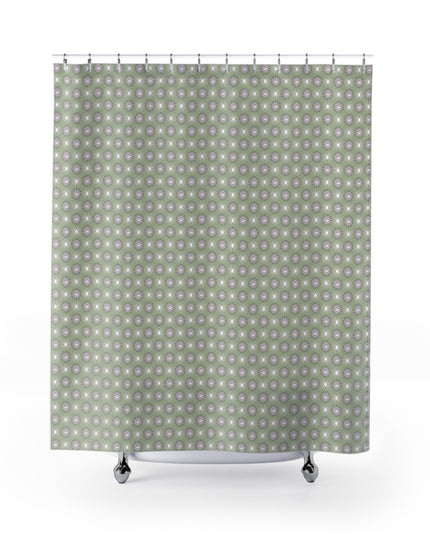 Olive Star-crossed Bodies Shower Curtain, 71" x 74"