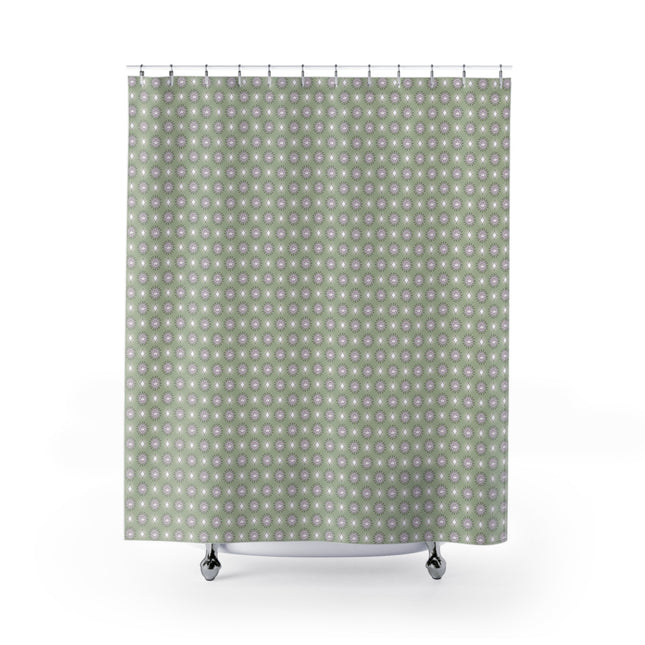 Olive Star-crossed Bodies Shower Curtain, 71" x 74"
