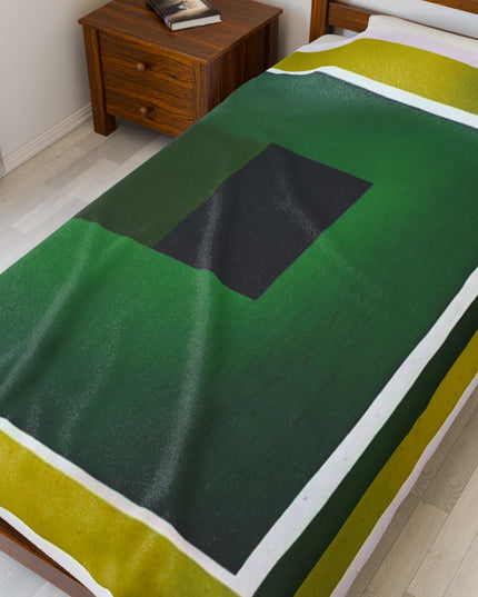 Alpha Shadow Velveteen Plush Blanket, 60" x 80"