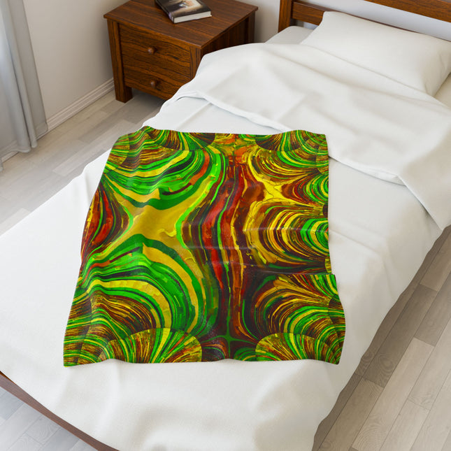 Uzi Spiral Beta Velveteen Plush Blanket, 30" x 40"