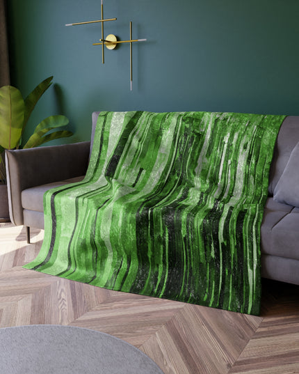 Striped Mint Pastel 50" x 60" Crushed Velvet Blanket