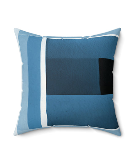 Blue Shadow 18" x 18" Faux Suede Square Pillow