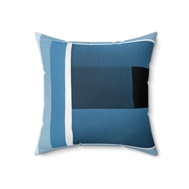Blue Shadow 18" x 18" Faux Suede Square Pillow
