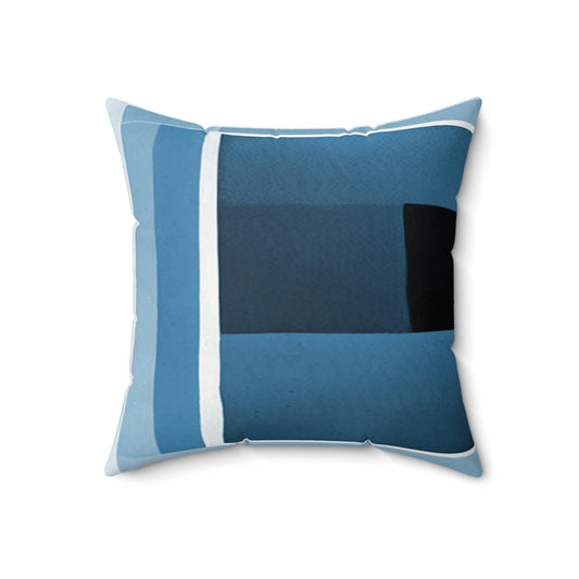 Blue Shadow 18" x 18" Faux Suede Square Pillow