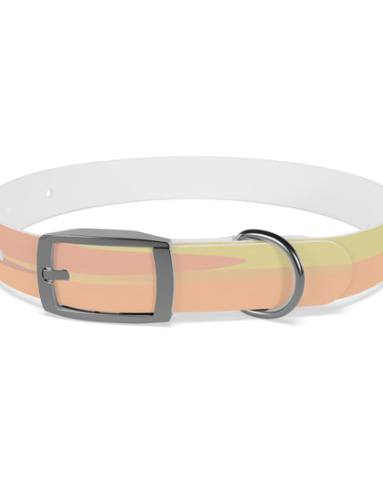 Pastel Hot Peach Patches Small Dog Collar
