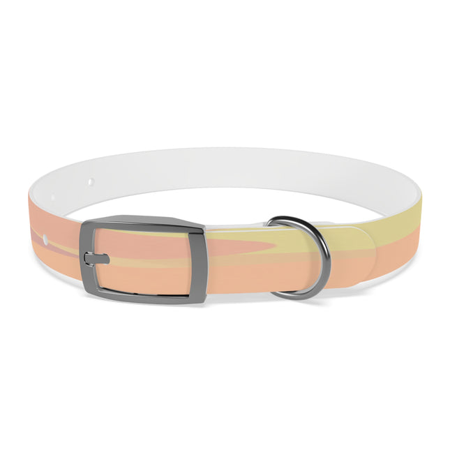 Pastel Hot Peach Patches Small Dog Collar