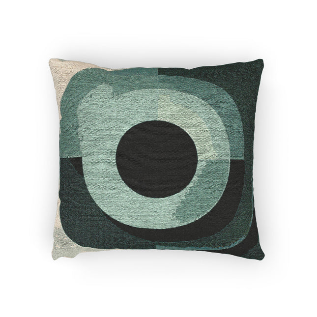 Tif Green Eyepiece Woven Pillow, 17" x 18"