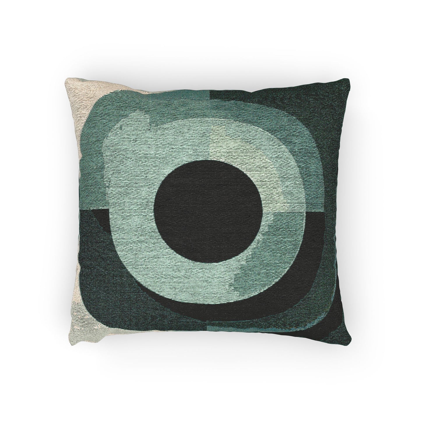 Tif Green Eyepiece Woven Pillow, 17" x 18"
