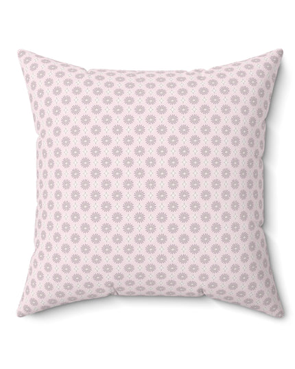 Pink Mornings Star-crossed Bodies Faux Suede Square Pillow, 20" x 20"