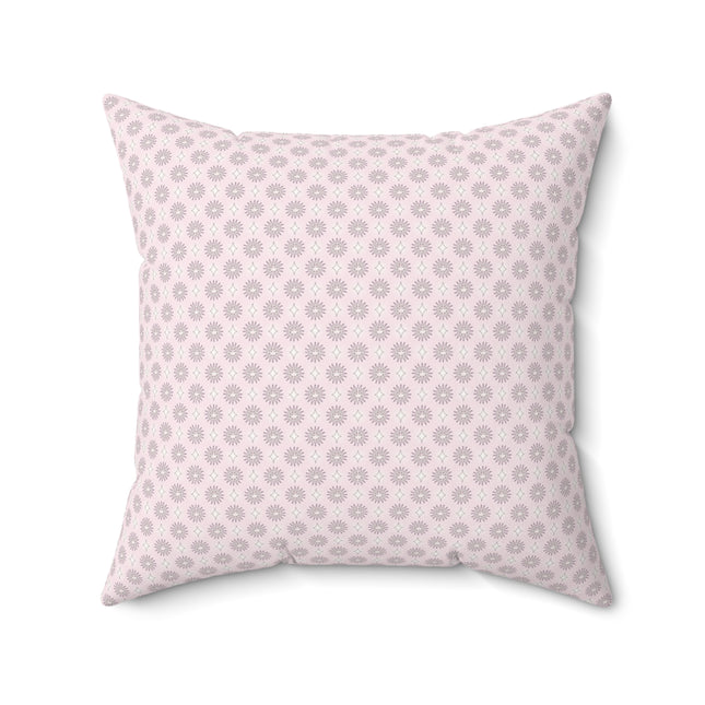 Pink Mornings Star-crossed Bodies Faux Suede Square Pillow, 20" x 20"