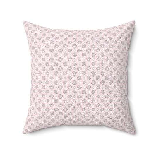 Pink Mornings Star-crossed Bodies Faux Suede Square Pillow, 20" x 20"