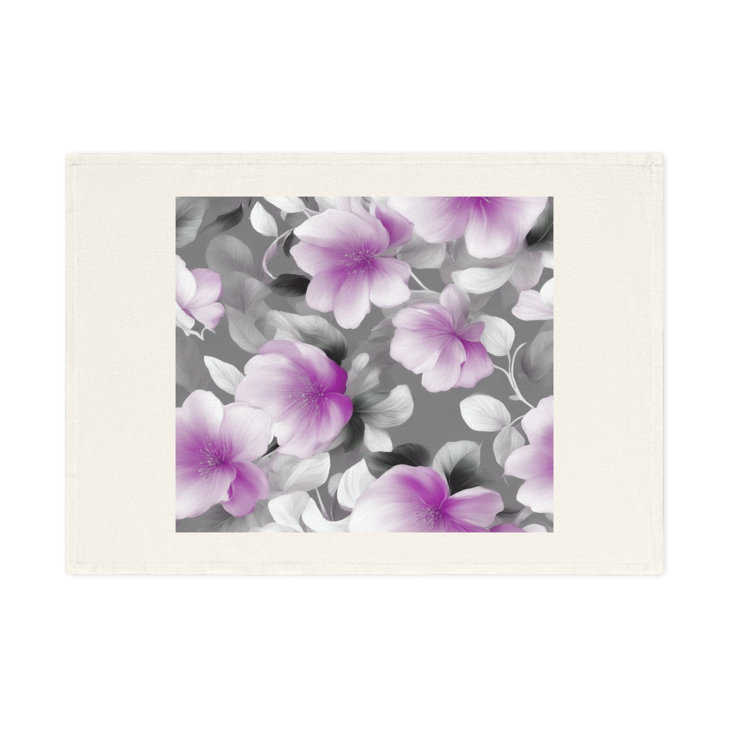Purple Blossom Floral Bunch Cotton Tea Towel 19.6" x 27.5"