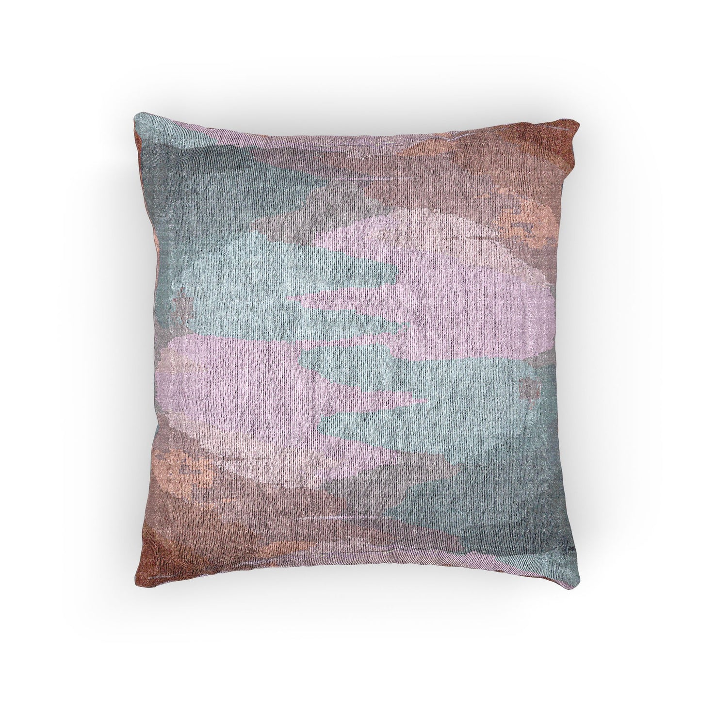 Gray Sea Pink Fog Woven Pillow, 17" x 18"