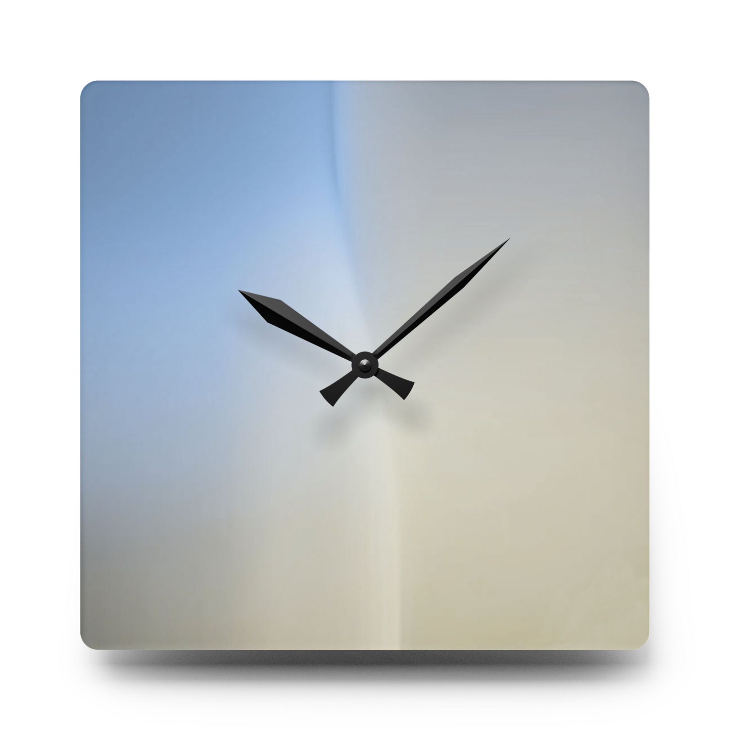 Cobalt Fade Acrylic Wall Clock, Round or Square, 10.75" x 10.75"