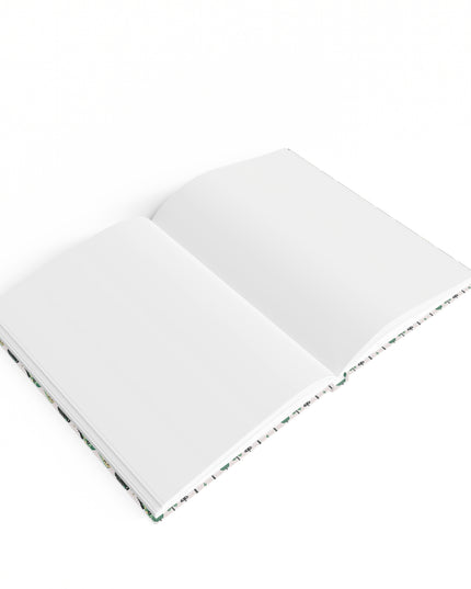 Mini Vintage Green Trees 5" x 7" Journal - 128 Blank pages