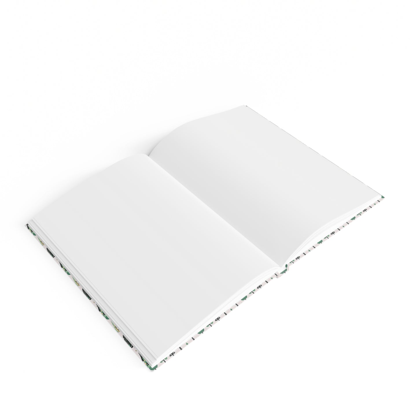 Mini Vintage Green Trees 5" x 7" Journal - 128 Blank pages