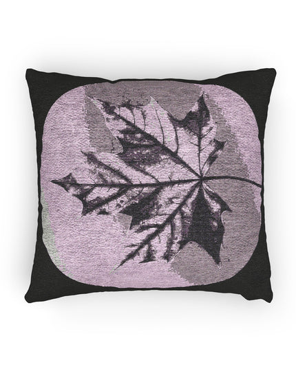 Purple Maple Leaf Woven Pillow, 17" x 18"