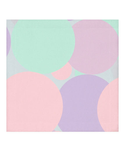 Pastel Peach and Soft Green Patches Face Towel, 13" x 13"
