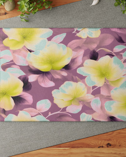 Lemon Blossom Floral Bunch Glass Cutting Board, 11" x 15"